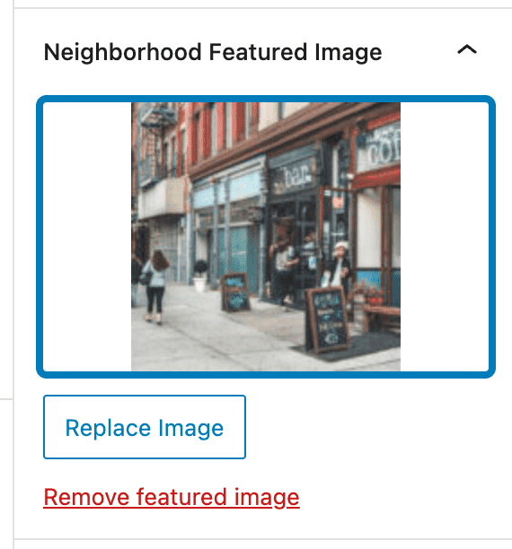 RentPress settings for Neighborhoods featured image