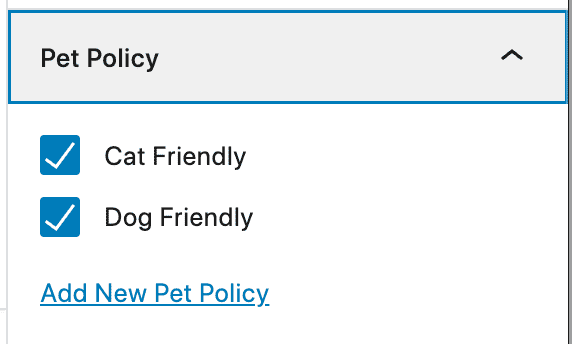 RentPress property pet policy